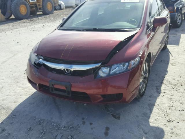 19XFA1F84AE019198 - 2010 HONDA CIVIC EX RED photo 9