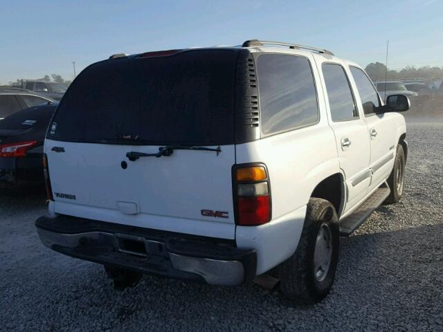 1GKEC13T05J136286 - 2005 GMC YUKON WHITE photo 4