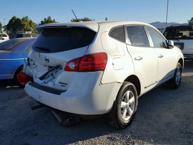 JN8AS5MV7DW117311 - 2013 NISSAN ROGUE S WHITE photo 4