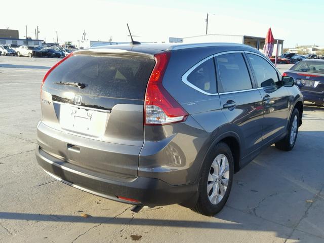 2HKRM3H71EH535251 - 2014 HONDA CR-V EXL GRAY photo 4