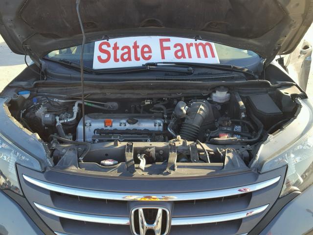 2HKRM3H71EH535251 - 2014 HONDA CR-V EXL GRAY photo 7