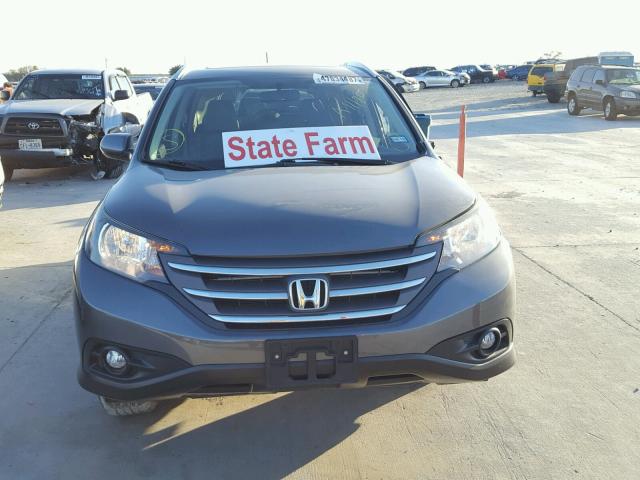 2HKRM3H71EH535251 - 2014 HONDA CR-V EXL GRAY photo 9