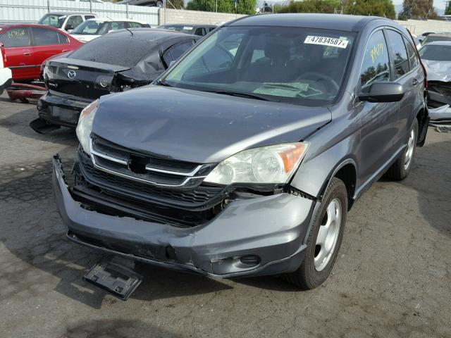 5J6RE3H31AL025427 - 2010 HONDA CR-V LX GRAY photo 2