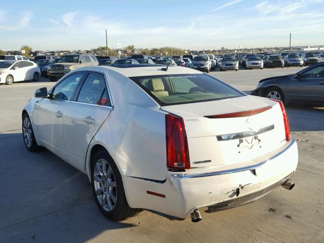 1G6DV57V680176051 - 2008 CADILLAC CTS HI FEA WHITE photo 3