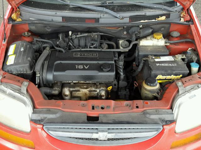 KL1TD62695B457270 - 2005 CHEVROLET AVEO BASE Կարմիր լուսանկար 7