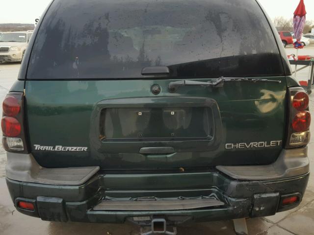 1GNDS13SX42365737 - 2004 CHEVROLET TRAILBLAZE GREEN photo 9