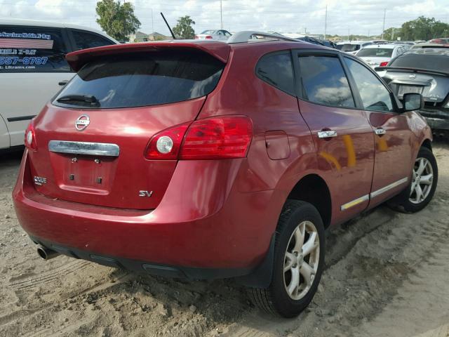 JN8AS5MT0BW151781 - 2011 NISSAN ROGUE S RED photo 4