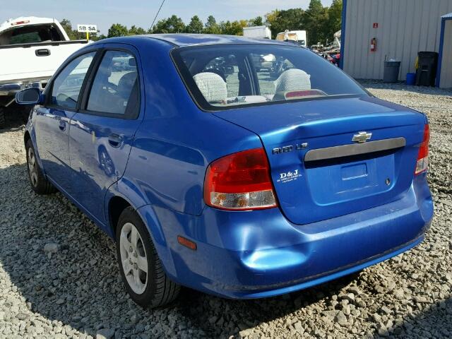KL1TD52695B399073 - 2005 CHEVROLET AVEO BASE Көк фото 3