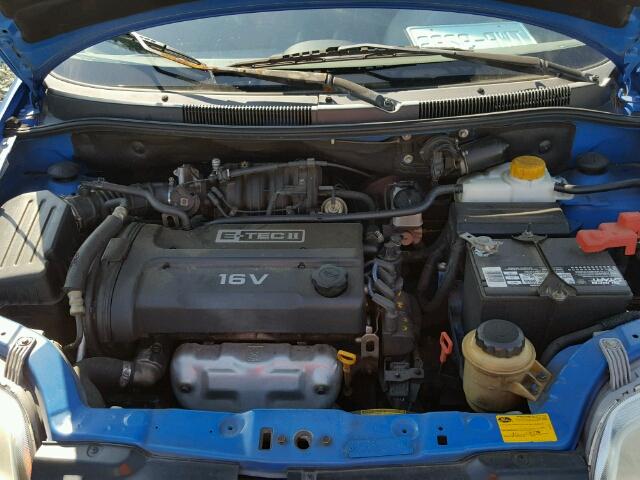 KL1TD52695B399073 - 2005 CHEVROLET AVEO BASE Көк фото 7