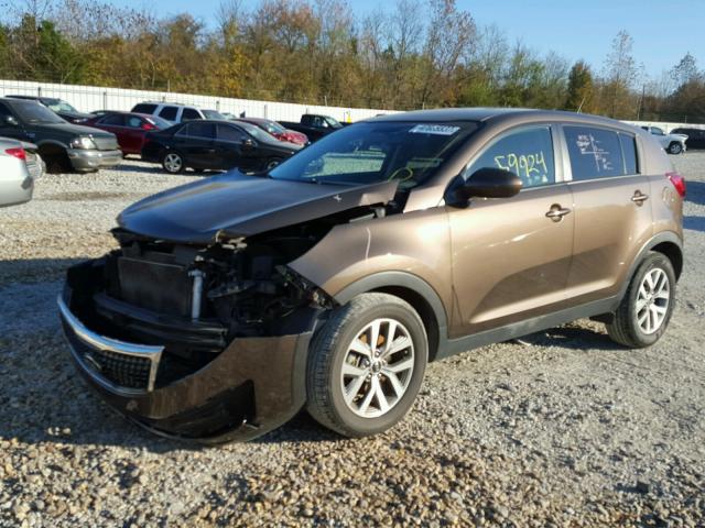 KNDPB3AC3F7730147 - 2015 KIA SPORTAGE L BROWN photo 2