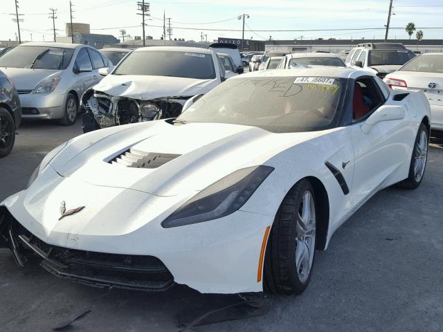 1G1YF2D78H5114629 - 2017 CHEVROLET CORVETTE S WHITE photo 2