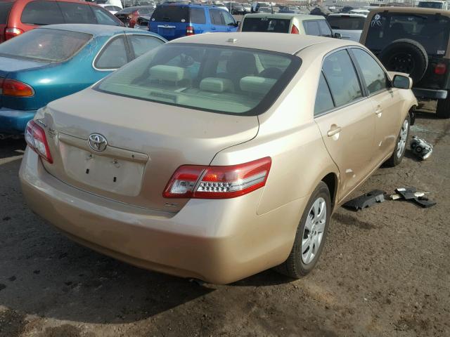 4T4BF3EKXAR009674 - 2010 TOYOTA CAMRY BASE TAN photo 4