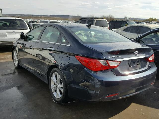 5NPEC4AC9CH375485 - 2012 HYUNDAI SONATA SE BLUE photo 3