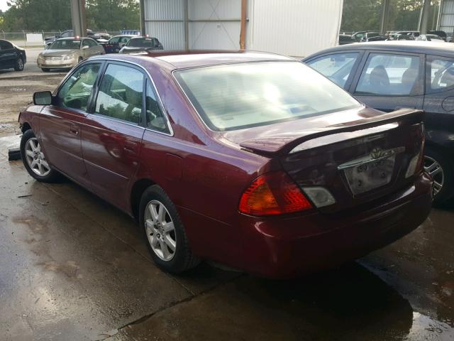 4T1BF28B52U259745 - 2002 TOYOTA AVALON XL BURGUNDY photo 3