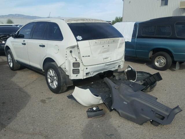 2FMDK3GC3DBB70608 - 2013 FORD EDGE SE WHITE photo 3