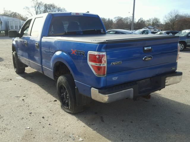 1FTFW1EV3AFD28000 - 2010 FORD F150 SUPER BLUE photo 3