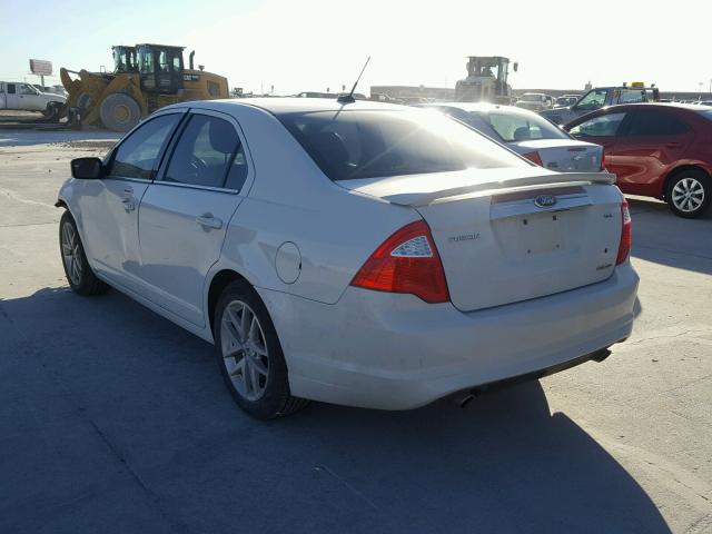 3FAHP0JG4BR318979 - 2011 FORD FUSION SEL WHITE photo 3