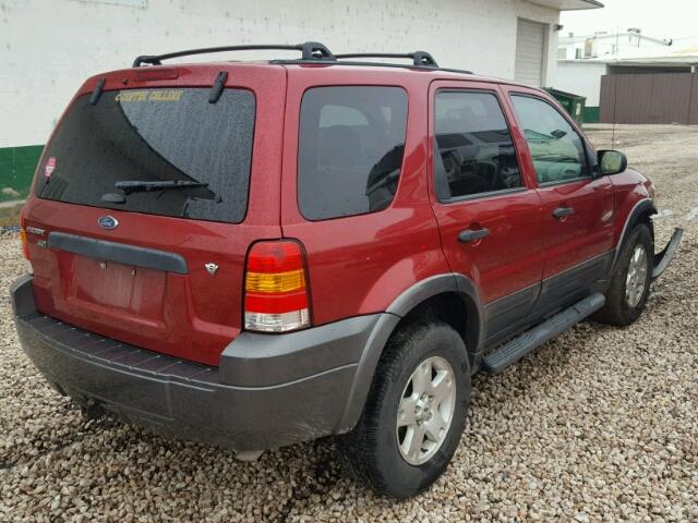 1FMYU03106KA04618 - 2006 FORD ESCAPE XLT RED photo 4