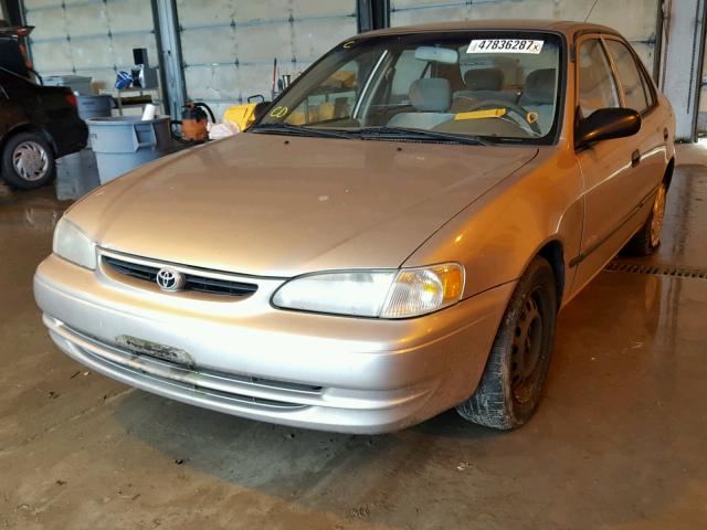 1NXBR12E2YZ325391 - 2000 TOYOTA COROLLA VE TAN photo 2