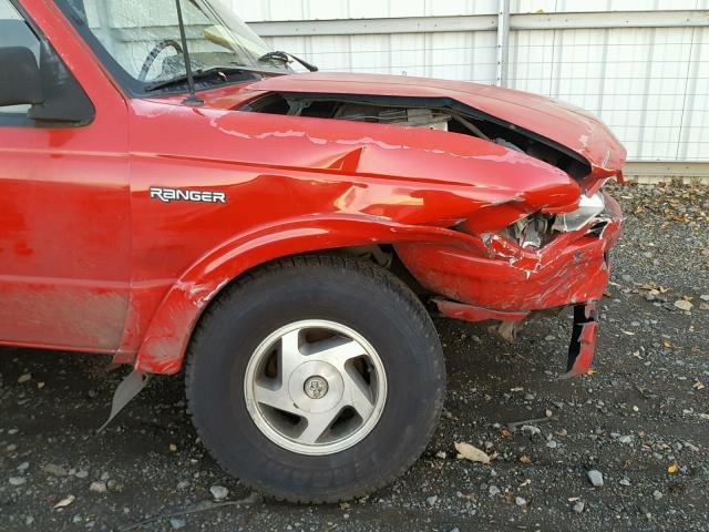 1FTDR15X8PPB75732 - 1993 FORD RANGER SUP RED photo 9