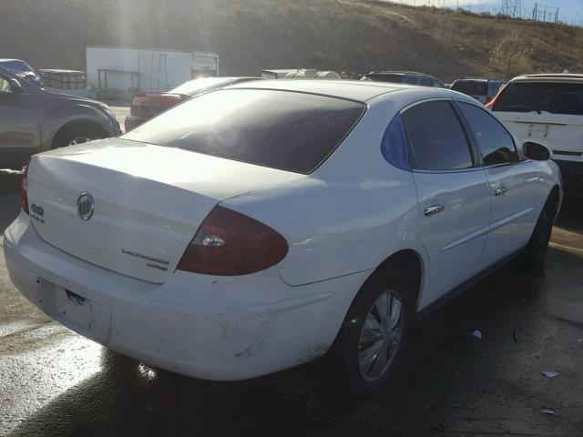 2G4WC532651324086 - 2005 BUICK LACROSSE C WHITE photo 4