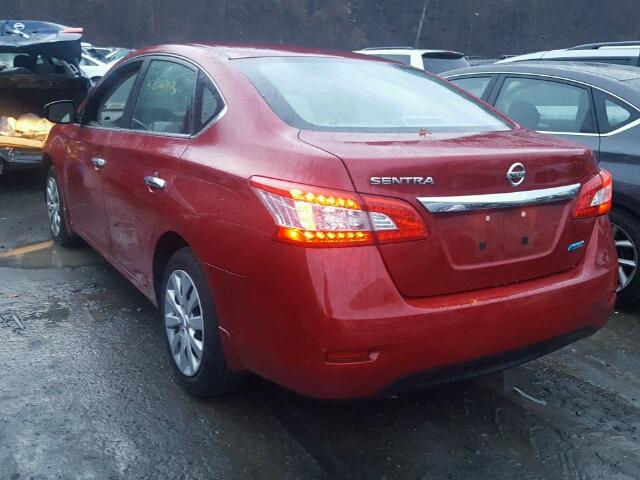 3N1AB7APXEL679663 - 2014 NISSAN SENTRA S RED photo 3