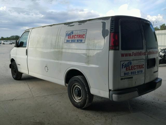 1GCGG29R511113669 - 2001 CHEVROLET EXPRESS G2 WHITE photo 3