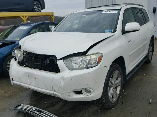 JTEES43A882074998 - 2008 TOYOTA HIGHLANDER WHITE photo 2