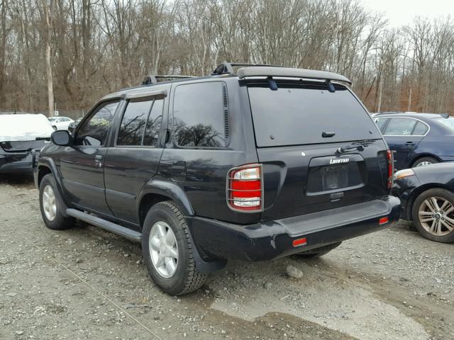 JN8DR09Y21W610341 - 2001 NISSAN PATHFINDER BLACK photo 3