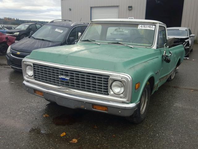 CE141Z654800 - 1971 CHEVROLET C10 GREEN photo 2