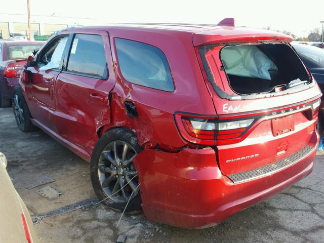 1C4RDHDG2HC917436 - 2017 DODGE DURANGO GT RED photo 3