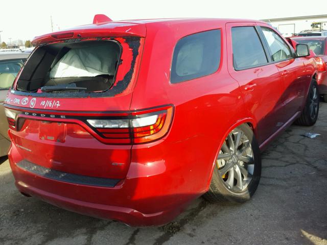 1C4RDHDG2HC917436 - 2017 DODGE DURANGO GT RED photo 4