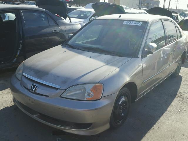 JHMES95683S027147 - 2003 HONDA CIVIC HYBR GRAY photo 2