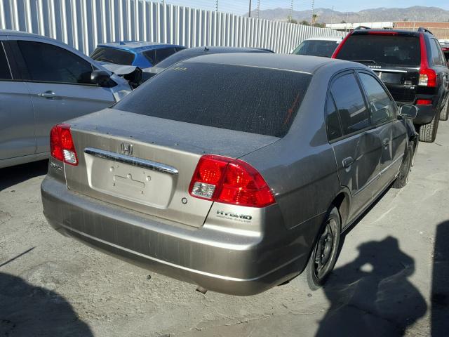 JHMES95683S027147 - 2003 HONDA CIVIC HYBR GRAY photo 4