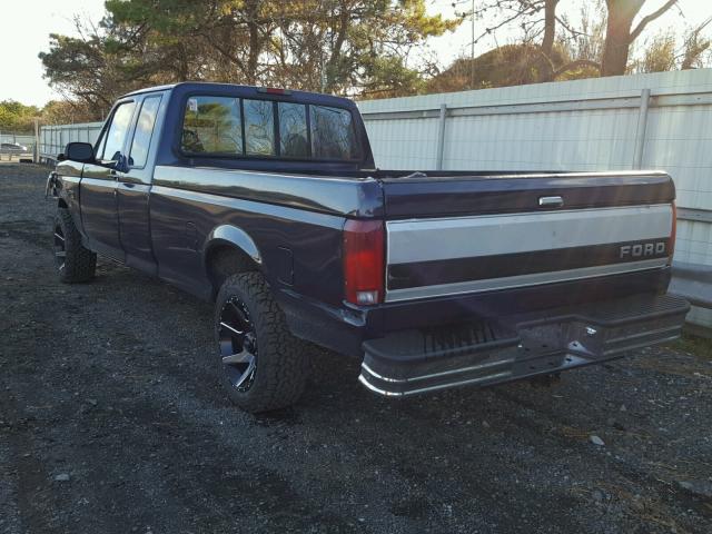 1FTEX15H3SKB43277 - 1995 FORD F150 BLUE photo 3