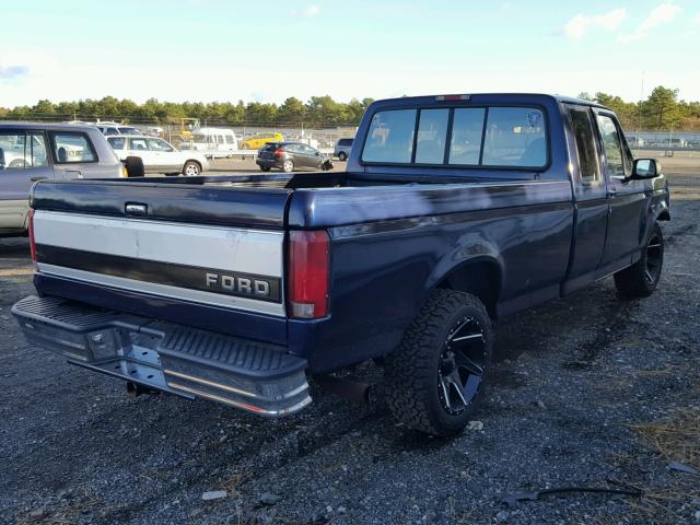 1FTEX15H3SKB43277 - 1995 FORD F150 BLUE photo 4