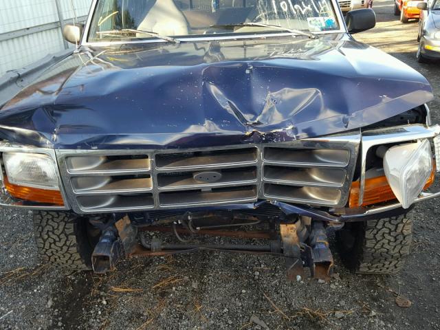 1FTEX15H3SKB43277 - 1995 FORD F150 BLUE photo 7