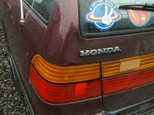 1HGCB9855MA019009 - 1991 HONDA ACCORD LX MAROON photo 10