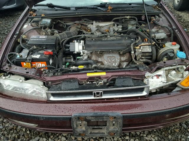 1HGCB9855MA019009 - 1991 HONDA ACCORD LX MAROON photo 7