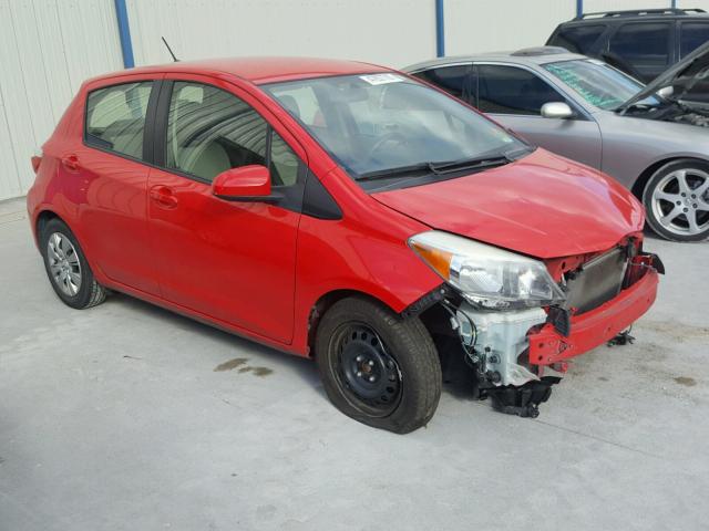 JTDKTUD37DD549303 - 2013 TOYOTA YARIS RED photo 1