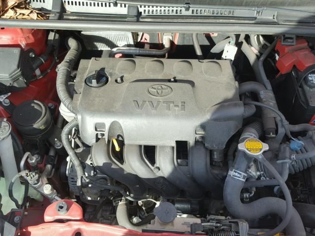 JTDKTUD37DD549303 - 2013 TOYOTA YARIS RED photo 7