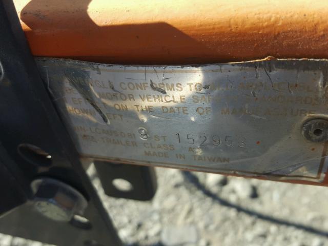 LCAUS0819ST152953 - 1995 UTILIMASTER TRAILER ORANGE photo 10