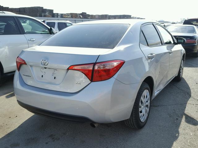 5YFBURHE6HP623853 - 2017 TOYOTA COROLLA L SILVER photo 4