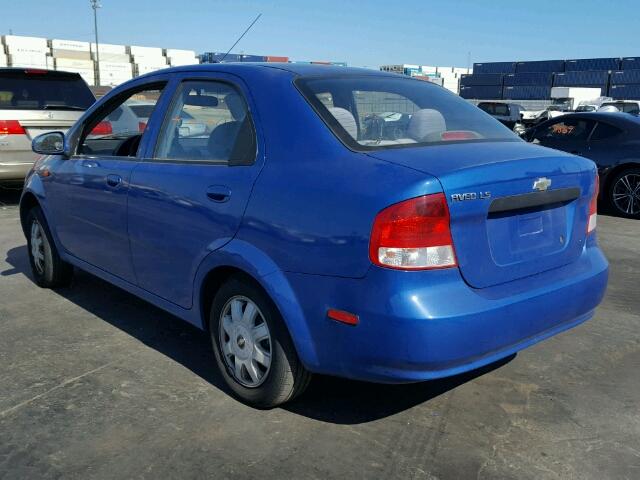 KL1TJ52634B242016 - 2004 CHEVROLET AVEO LS BLUE photo 3