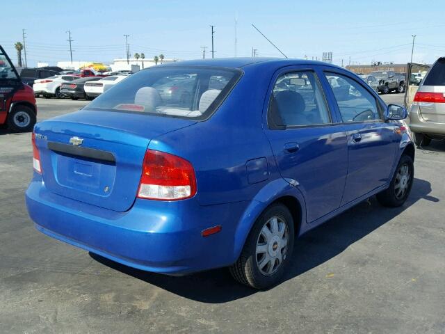 KL1TJ52634B242016 - 2004 CHEVROLET AVEO LS BLUE photo 4