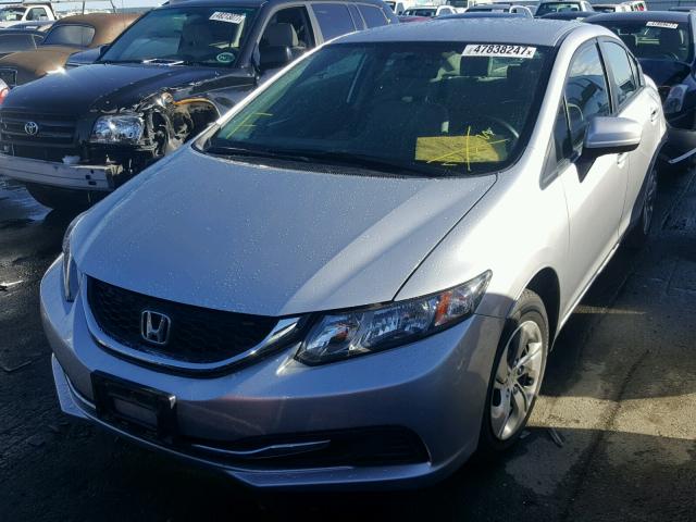 19XFB2F50EE229750 - 2014 HONDA CIVIC LX SILVER photo 2