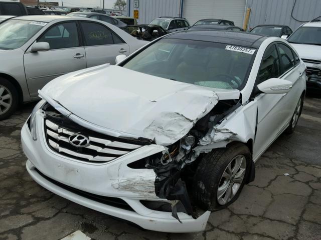 5NPEC4AC7DH511114 - 2013 HYUNDAI SONATA SE WHITE photo 2