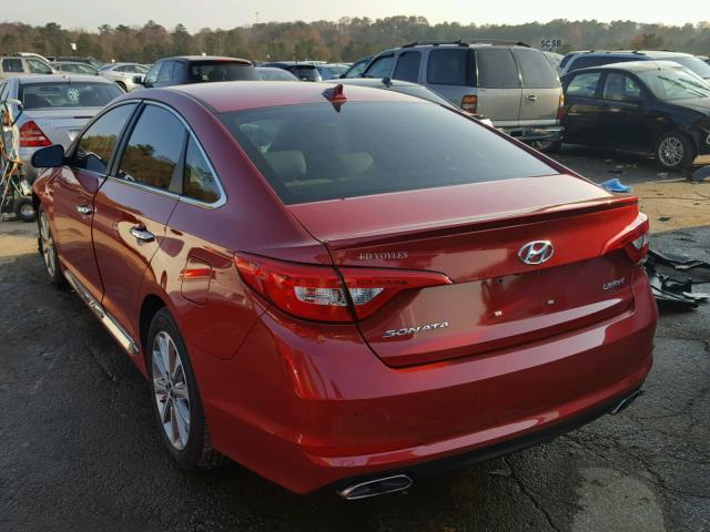 5NPE34AF4HH579063 - 2017 HYUNDAI SONATA SPO RED photo 3