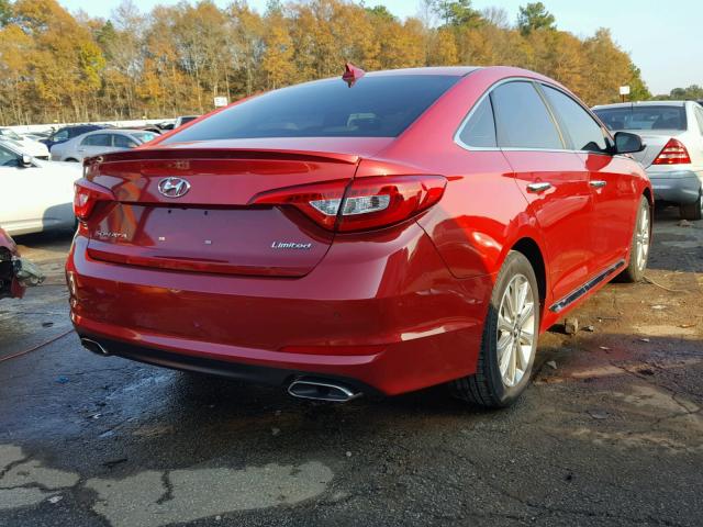 5NPE34AF4HH579063 - 2017 HYUNDAI SONATA SPO RED photo 4