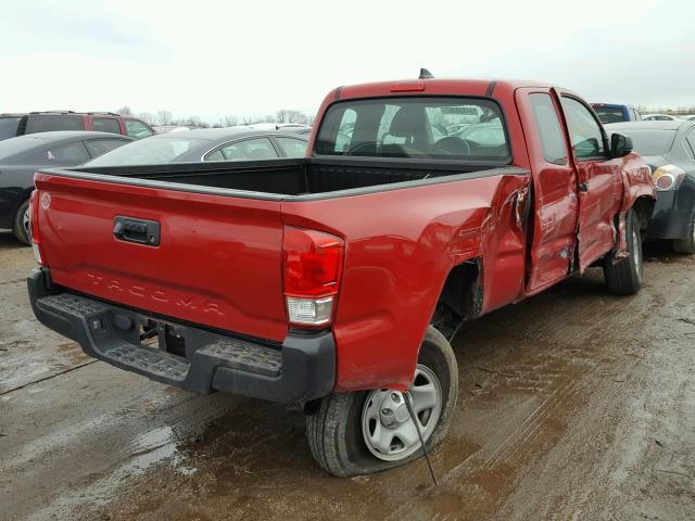 5TFRX5GN8GX061390 - 2016 TOYOTA TACOMA ACC RED photo 4